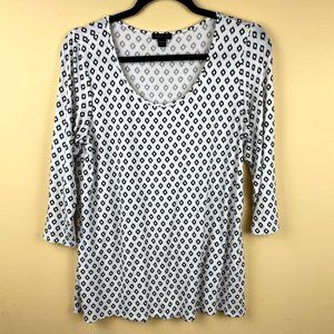 J. Jill Wearever Collection Geometric Print Blouse